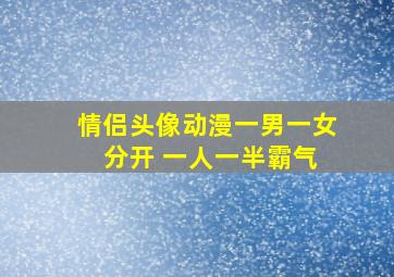 情侣头像动漫一男一女 分开 一人一半霸气